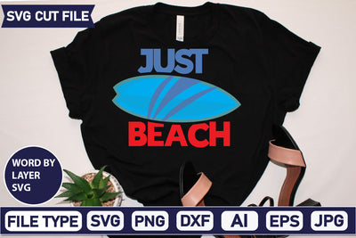 Just Beach Svg Cut File,SVGs,quotes-and-sayings,food-drink,mini-bundles,print-cut,on-sale, SVG DesignPlante 503 
