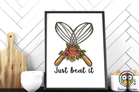 Just Beat It Sublimation PNG Design Sublimation Owlsome.Designs 