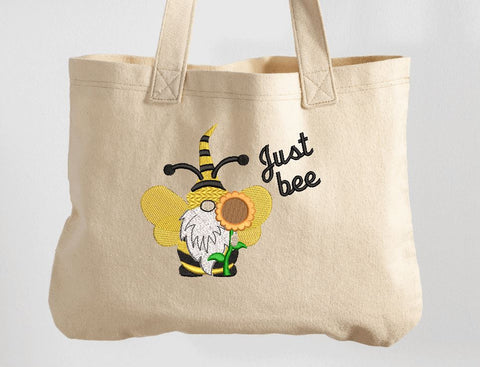 Just Bee Gnome with Sunflower Machine Embroidery Design Embroidery/Applique DESIGNS Angie 