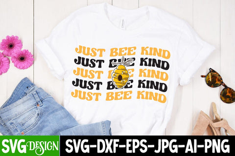 Just Bee Kind SVG Cut File, Bee SVG Design SVG BlackCatsMedia 