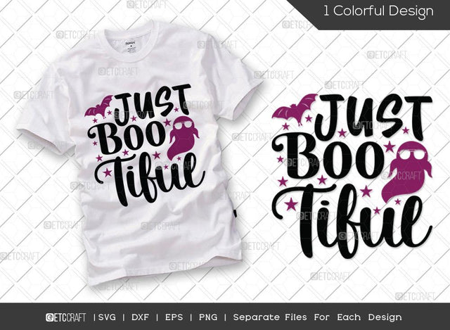 Just Boo Tiful SVG Cut File | Boo Svg | Halloween Ghost Svg | Halloween Bats Svg | Holiday Svg | Halloween Svg | Funny Halloween Quote SVG ETC Craft 
