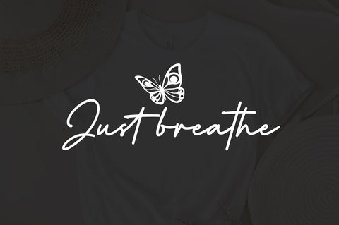 Just Breathe SVG, Namaste SVG, Meditation svg, Women Empowerment SVG, Girl Power, Motivational svg, Positive SVG Fauz 