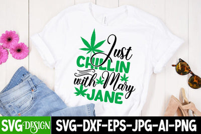 Just Chillin With Mary Jane SVG Cut File , Ganja Smoker SVG Cut File, Weed SVG Design, Ganja Smoker Sublimation Design,Cannabis SVG Cut File, Cannabis SVG Design, Cannabis SVG design SVG BlackCatsMedia 