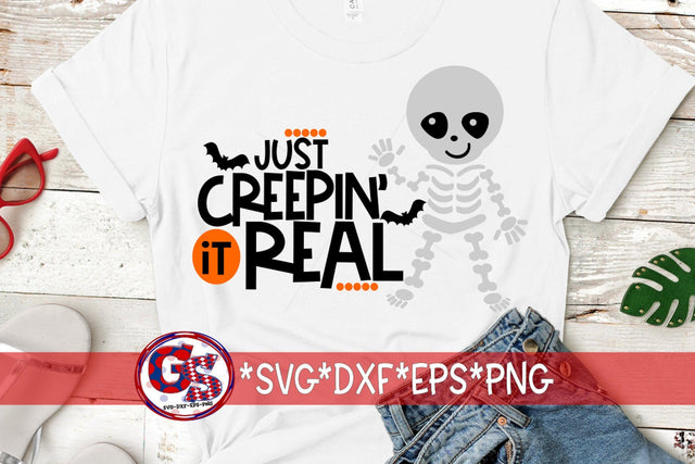 Just Creepin' It Real SVG DXF EPS PNG-Halloween SVG DXF EPS PNG SVG Greedy Stitches 