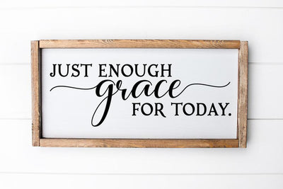 Just Enough Grace For Today Stencil SVG SVG Ikonart Design Shop 