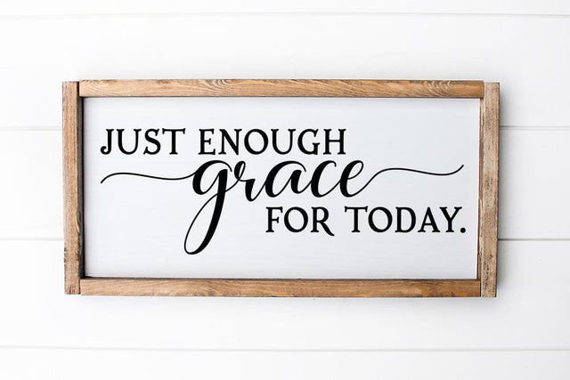 Just Enough Grace For Today Stencil SVG SVG Ikonart Design Shop 