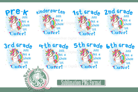 Just Got Cuter Bundle Sublimation QueenBrat Digital Designs 