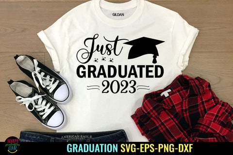 Just Graduated 2023 SVG I Graduation 2023 SVG PNG I Cut File SVG Happy Printables Club 