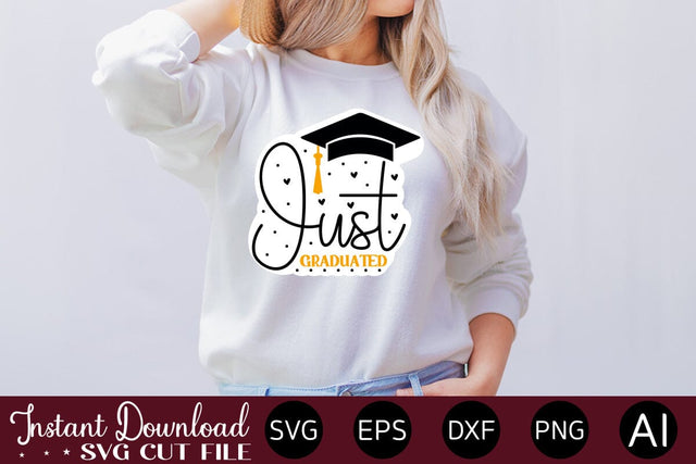 Just Graduated Sticker design SVG designmaster24 