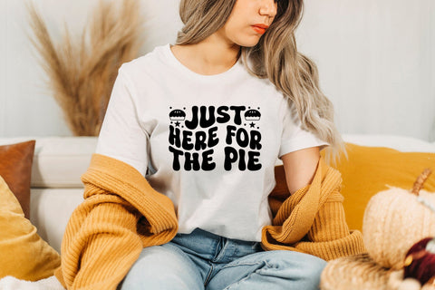 Just Here for the Pie, Retro Thanksgiving SVG SVG CraftLabSVG 