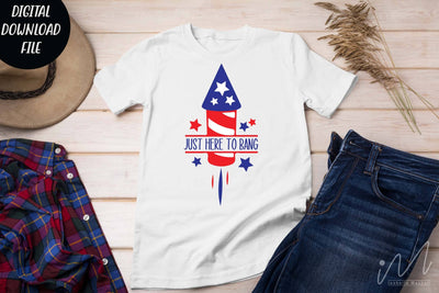 Just here to bang svg, Firecrackers svg, 4th of July svg SVG Isabella Machell 