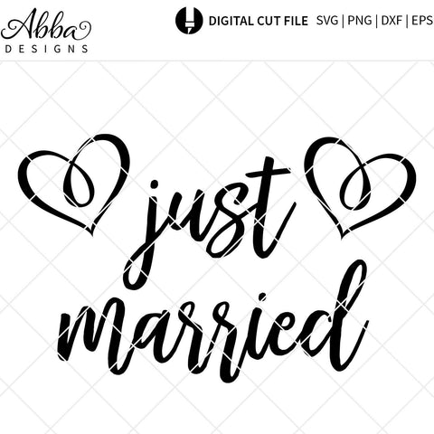 Just Married 1 (Stacked) SVG Abba Designs 