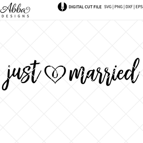 Just Married 2 (Horizontal) SVG Abba Designs 