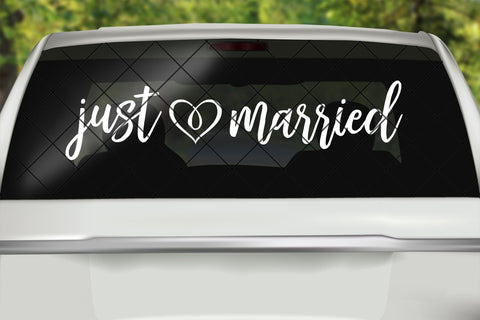 Just Married 2 (Horizontal) SVG Abba Designs 