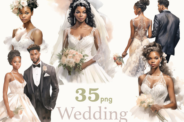 Just Married Clipart | Wedding Couple PNG SVG GlamArtZhanna 