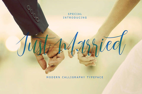 Just Married Script Font gatype 