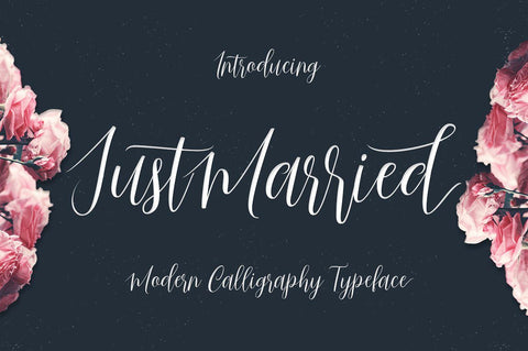 Just Married Script Font gatype 