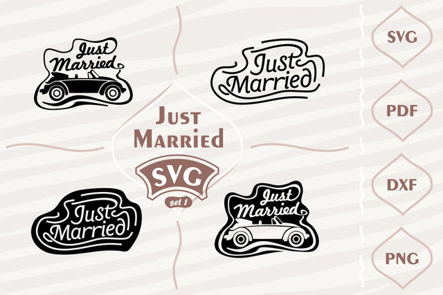 Just Married- SVG bundle 1 SVG Digital Mojito 