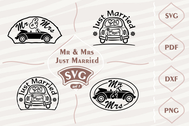 Just Married -SVG bundle 1 SVG Digital Mojito 