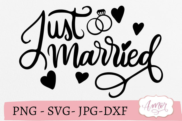 Just married SVG SVG Amorclipart 