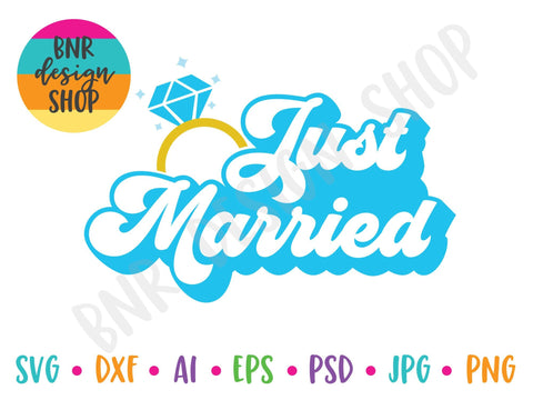 Just Married SVG SVG BNRDesignShop 