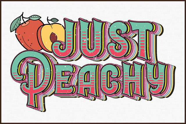 Just Peachy Retro PNG Sublimation designartist 