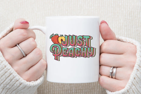 Just Peachy Retro PNG Sublimation designartist 