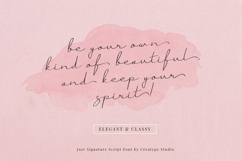 Just Signature Script Font Creatype Studio 