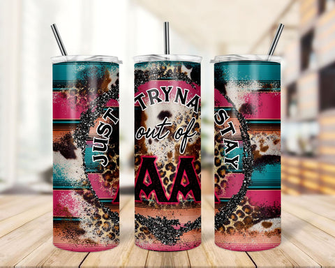 Just Tryna Stay Out of AA PNG, Sublimation Tumbler Design, PNG 2021, Country Music, Seamless Tumbler Wrap, Tumbler Design Sublimation TrendingDesign 