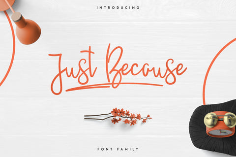 JustBecause font family Font VPcreativeshop 
