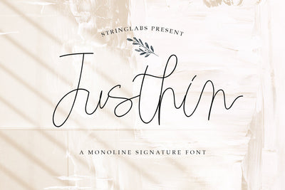 Justhin - Monoline Signature Font Font StringLabs 