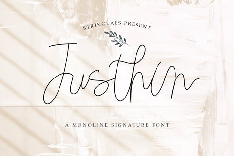 Justhin - Monoline Signature Font Font StringLabs 