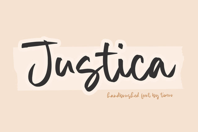 Justica is a Handwritten Font Font Timur type 