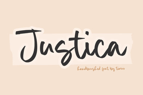 Justica is a Handwritten Font Font Timur type 