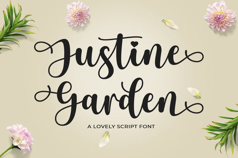 Justine Garden Font Attract Studio 