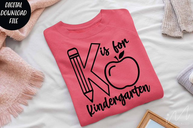 k is for kindergarten svg, kindergarten teacher svg, back to school svg,funny teacher shirt SVG Isabella Machell 