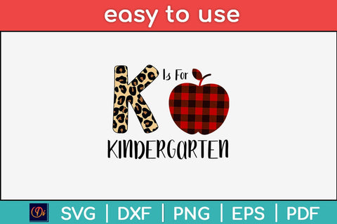 K Is For Kindergarten Teacher Svg Design SVG artprintfile 