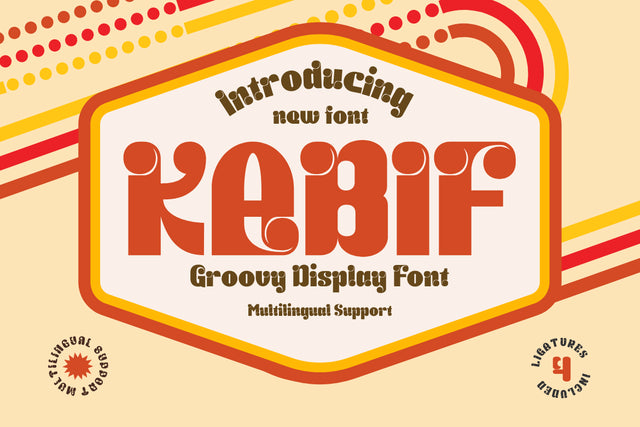 KABIF | Groovy Retro Font Font twinletter 