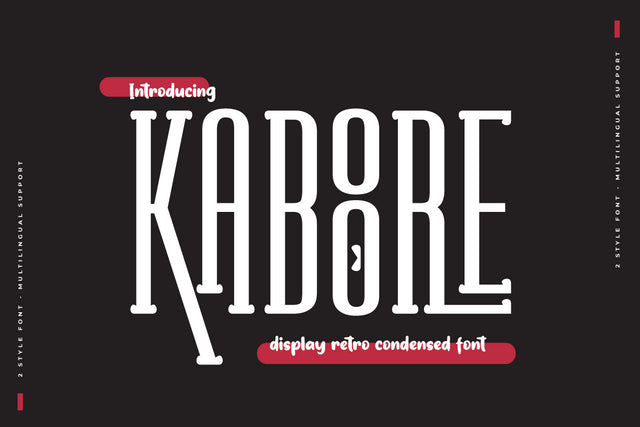 KABOORE | Retro Condensed Font Font twinletter 