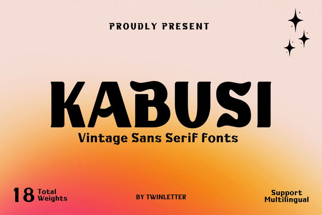Kabusi Font twinletter 