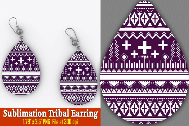 Kaia Tribal Earring Sublimation Ethnic Touch 