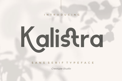 Kalistra Sans Serif Typeface Font Creatype Studio 