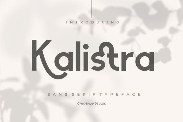 Kalistra Sans Serif Typeface Font Creatype Studio 