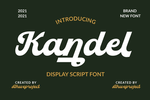 Kandel - Bold Handwritten Font Font ahweproject 