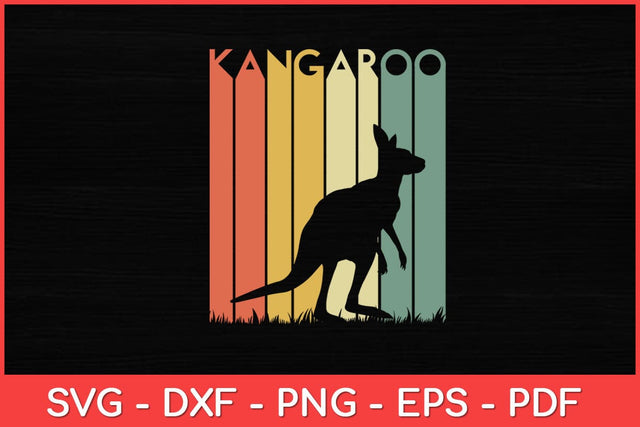Kangaroo Animal Lover Kangaroo Vintage Retro Svg Design SVG artprintfile 