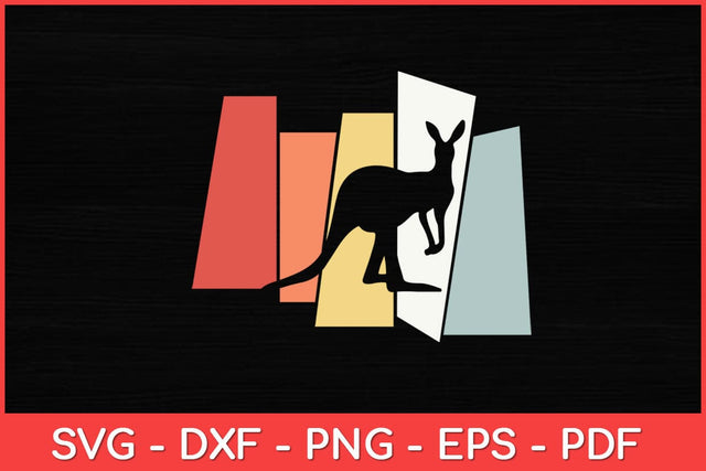 Kangaroo Animal Lover Vintage Retro Svg Design SVG artprintfile 
