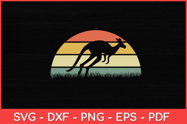 Kangaroo Animal Lover Vintage Retro Svg Design SVG artprintfile 