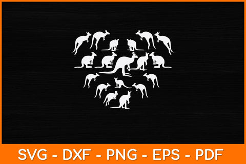Kangaroo Heart Lovers Svg Cut File | Kangaroo Svg SVG artprintfile 