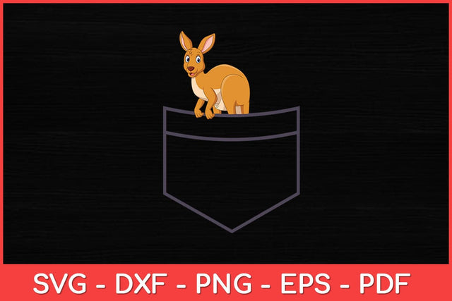 Kangaroo In Pocket Funny Animal Lover Svg Cut File SVG artprintfile 