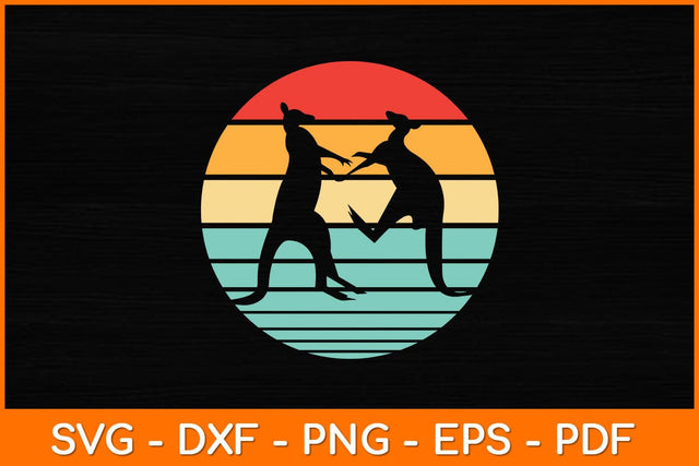 Kangaroo Lover Retro Vintage Svg Design SVG artprintfile 